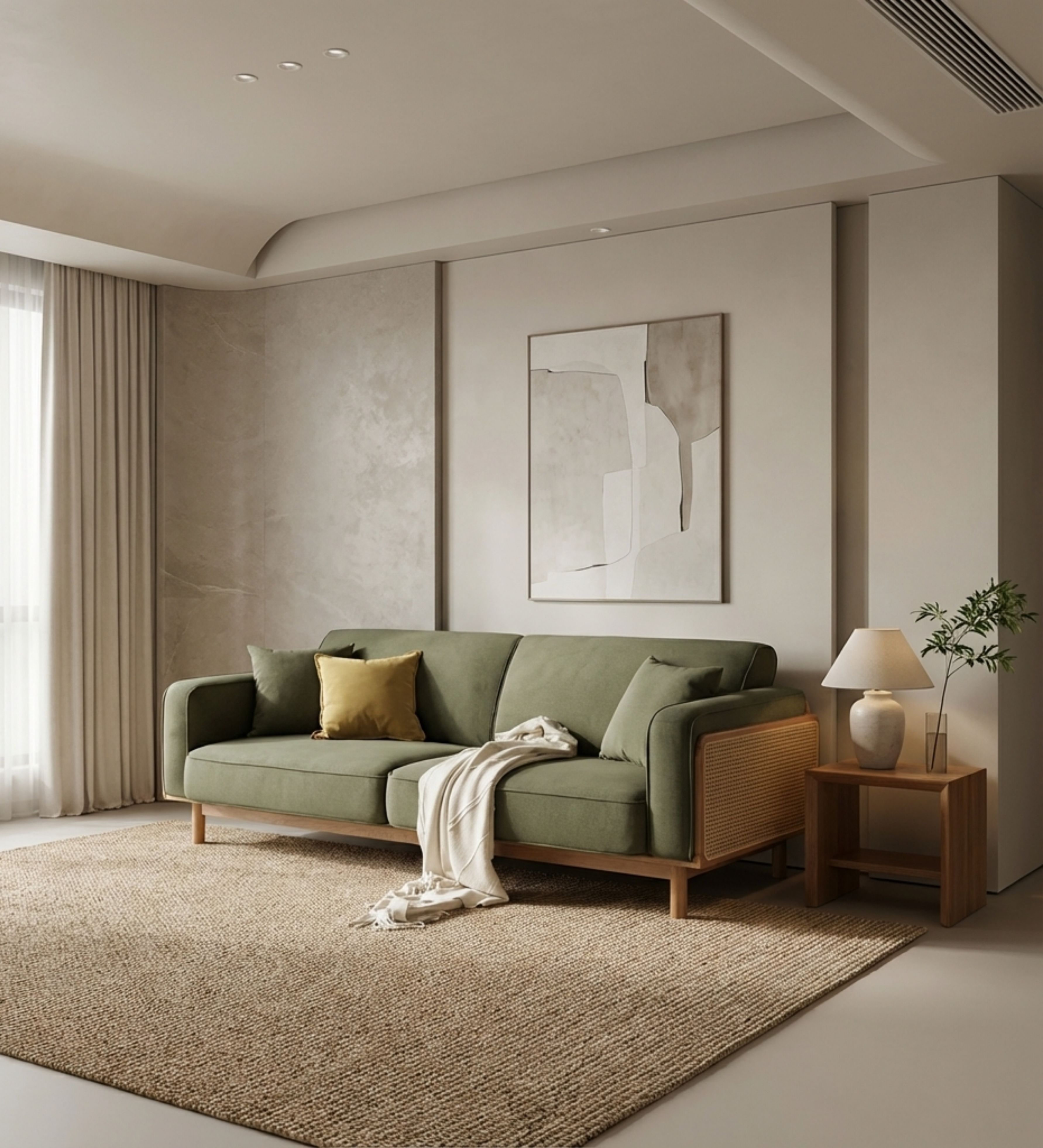 Plum velvet 3-seater with channel tufting and gold-toned legs.