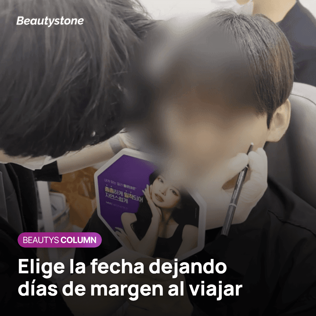 Planificación de una sesión de CureJet dentro de un viaje a Seúl