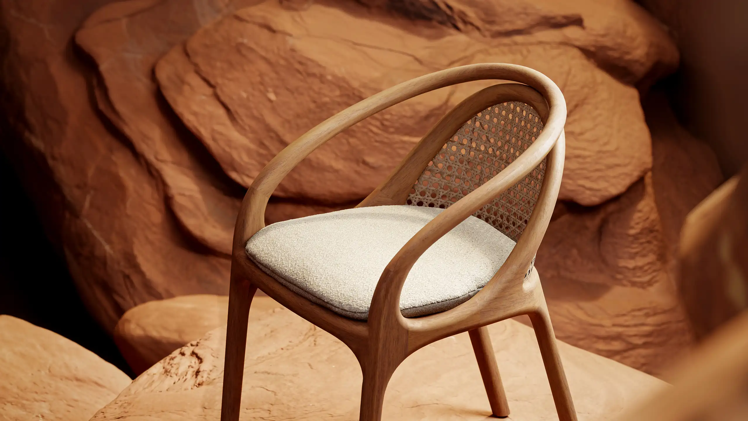 Morpho Red Desert collection Eivissa dining chair