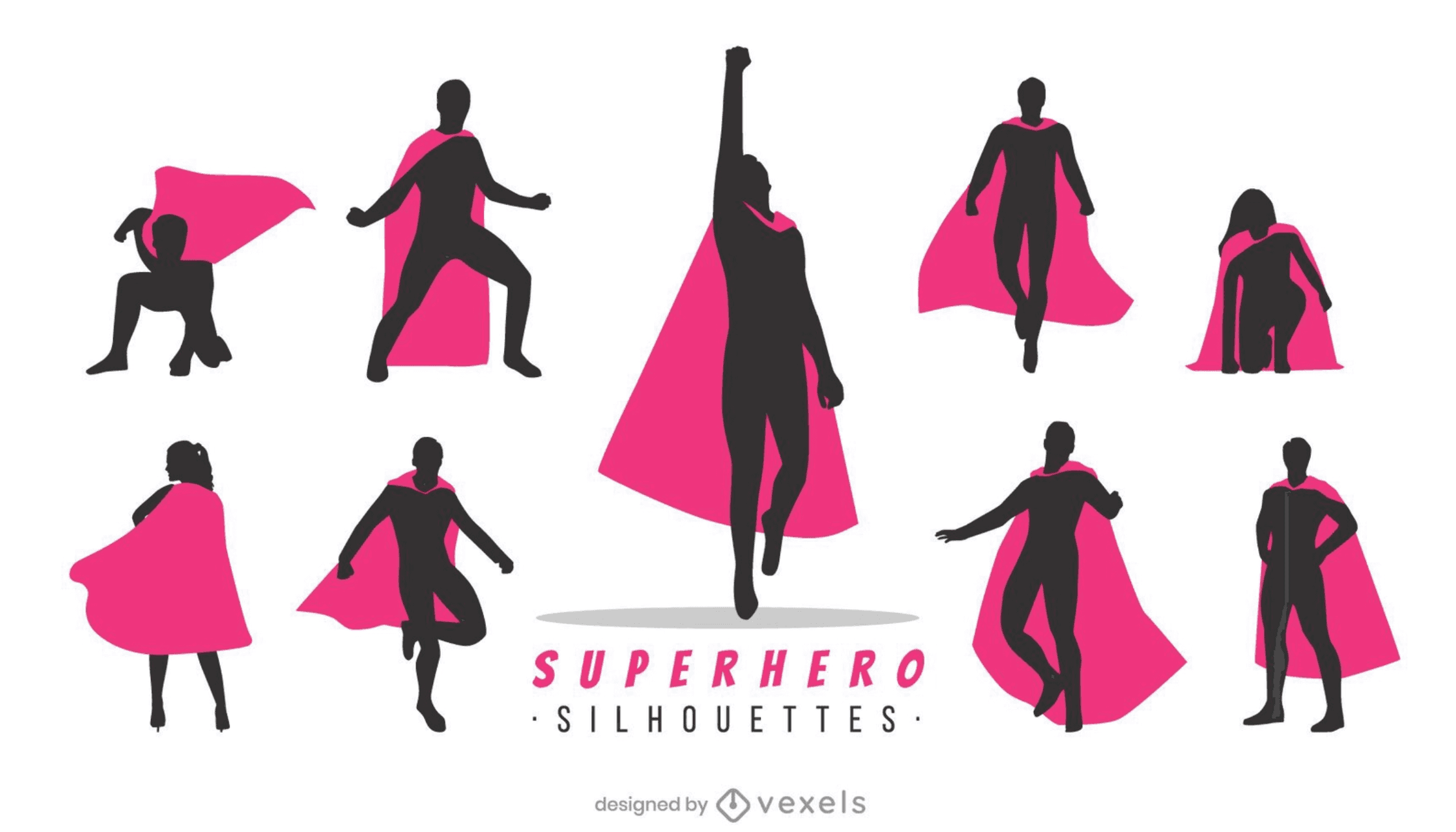 superhero silhouettes