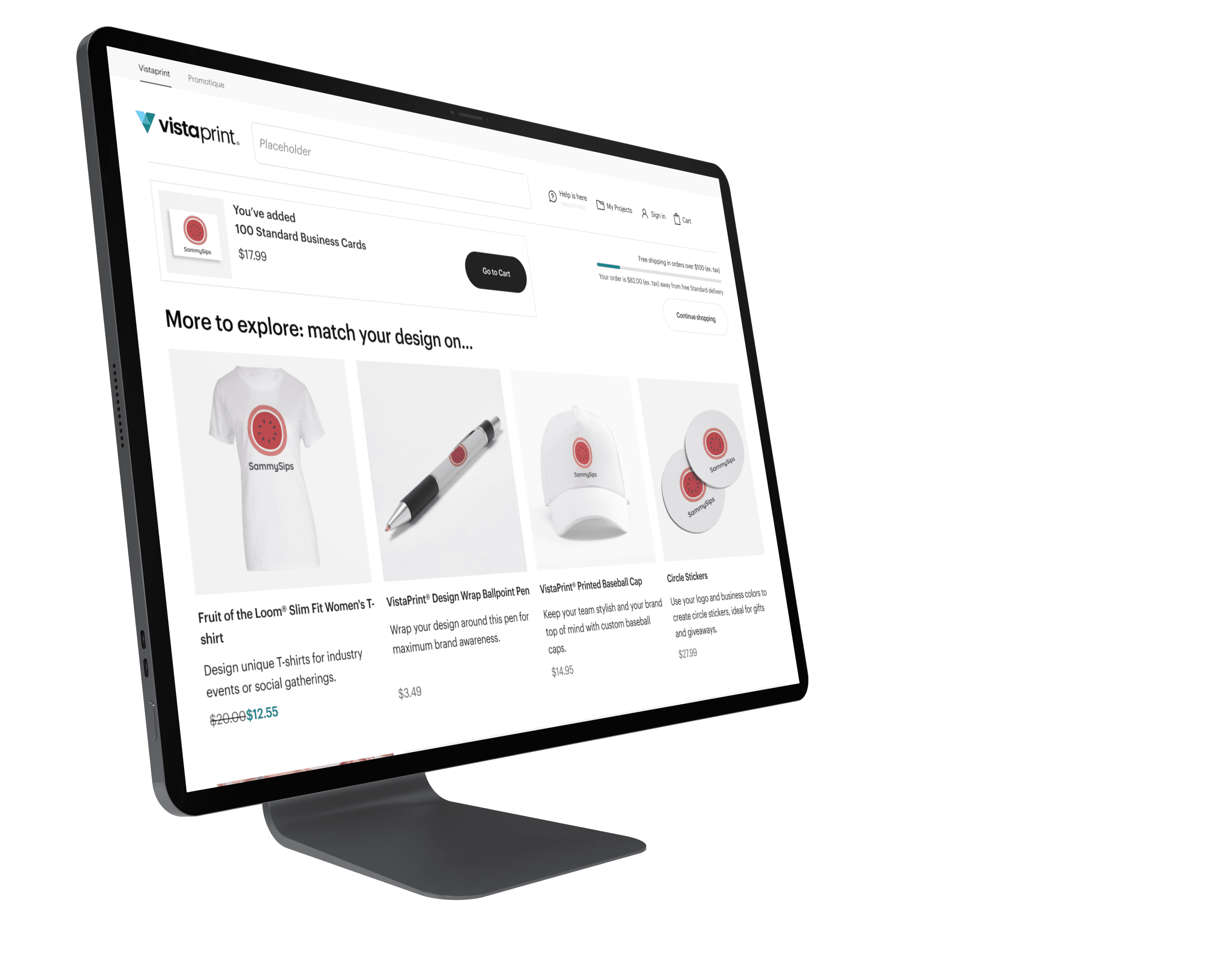 cross-sell page mockup