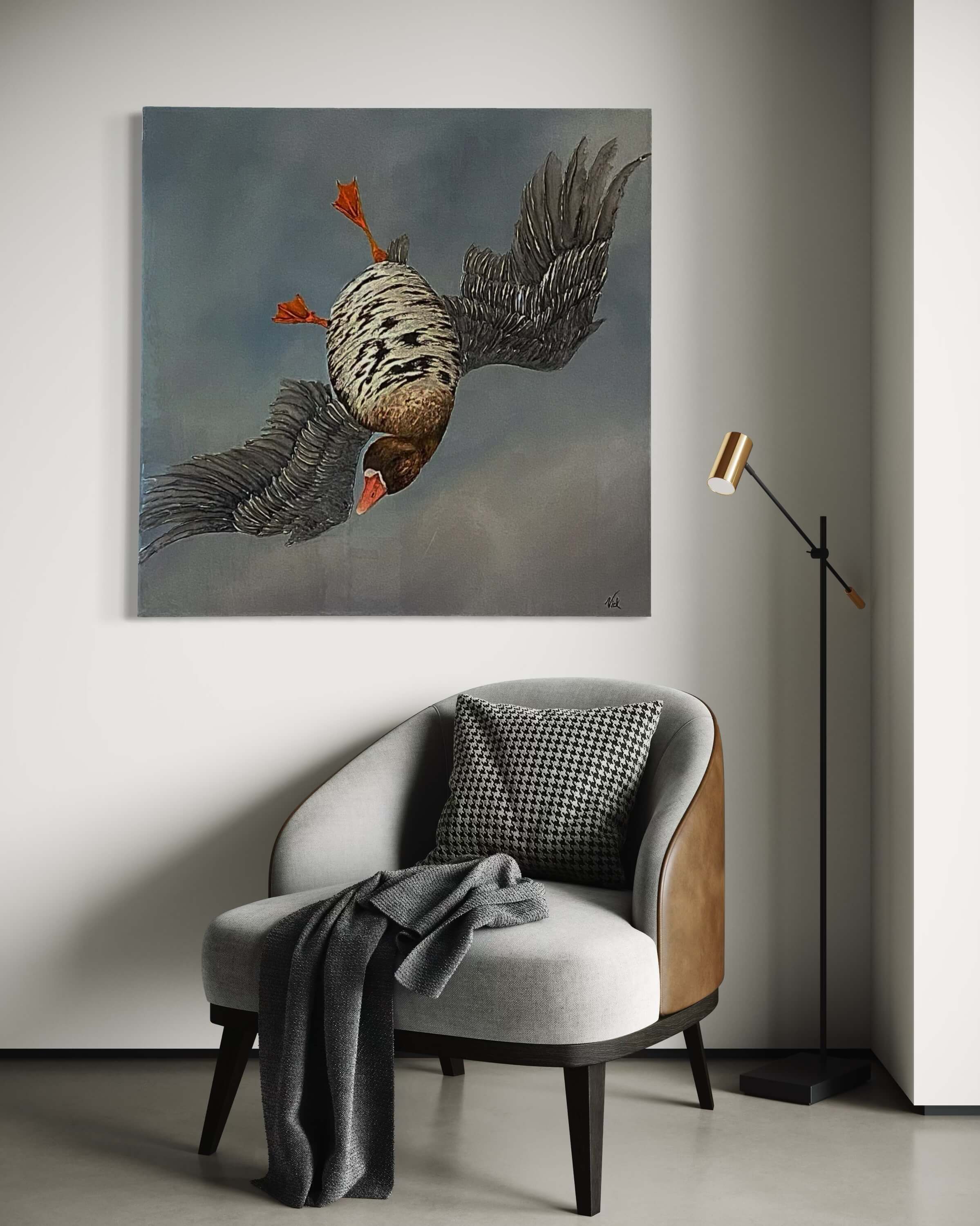 Wiffling accroché au mur