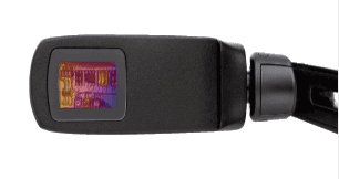 Photo of an image being viewed by a realwear thermal camera