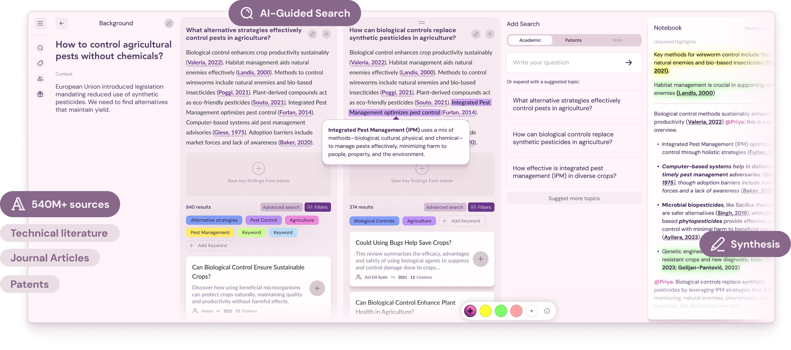 Wonders AI - Research Workspace Screenshot