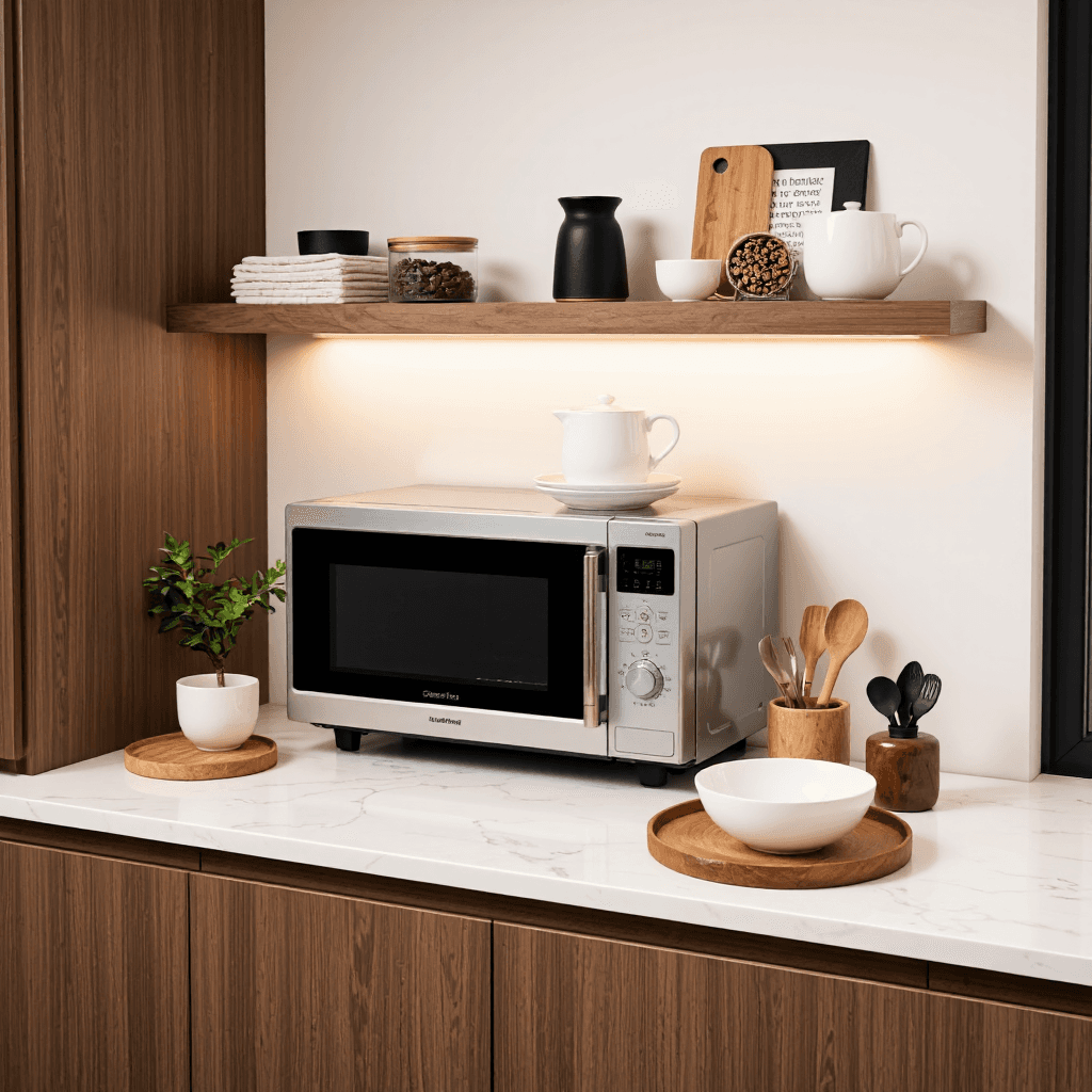 product photography of Microwave oven