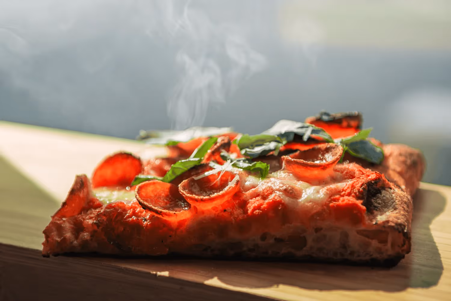 Elevated Pizza food photography presented within the project brand style website showcase