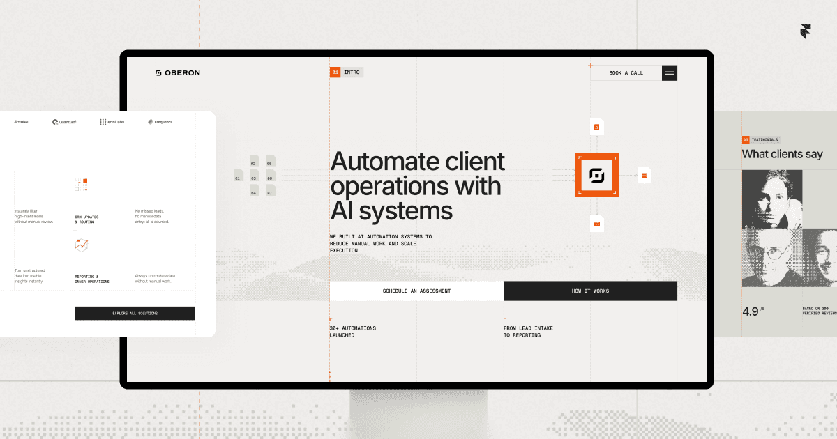 Oberon · AI Automation Agency Framer Template