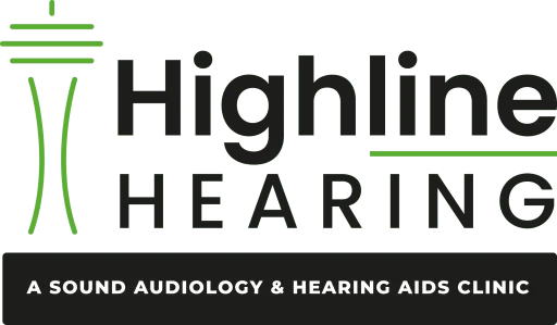 Logo for Magnolia Hearing, featuring stylized design elements in green and blue.