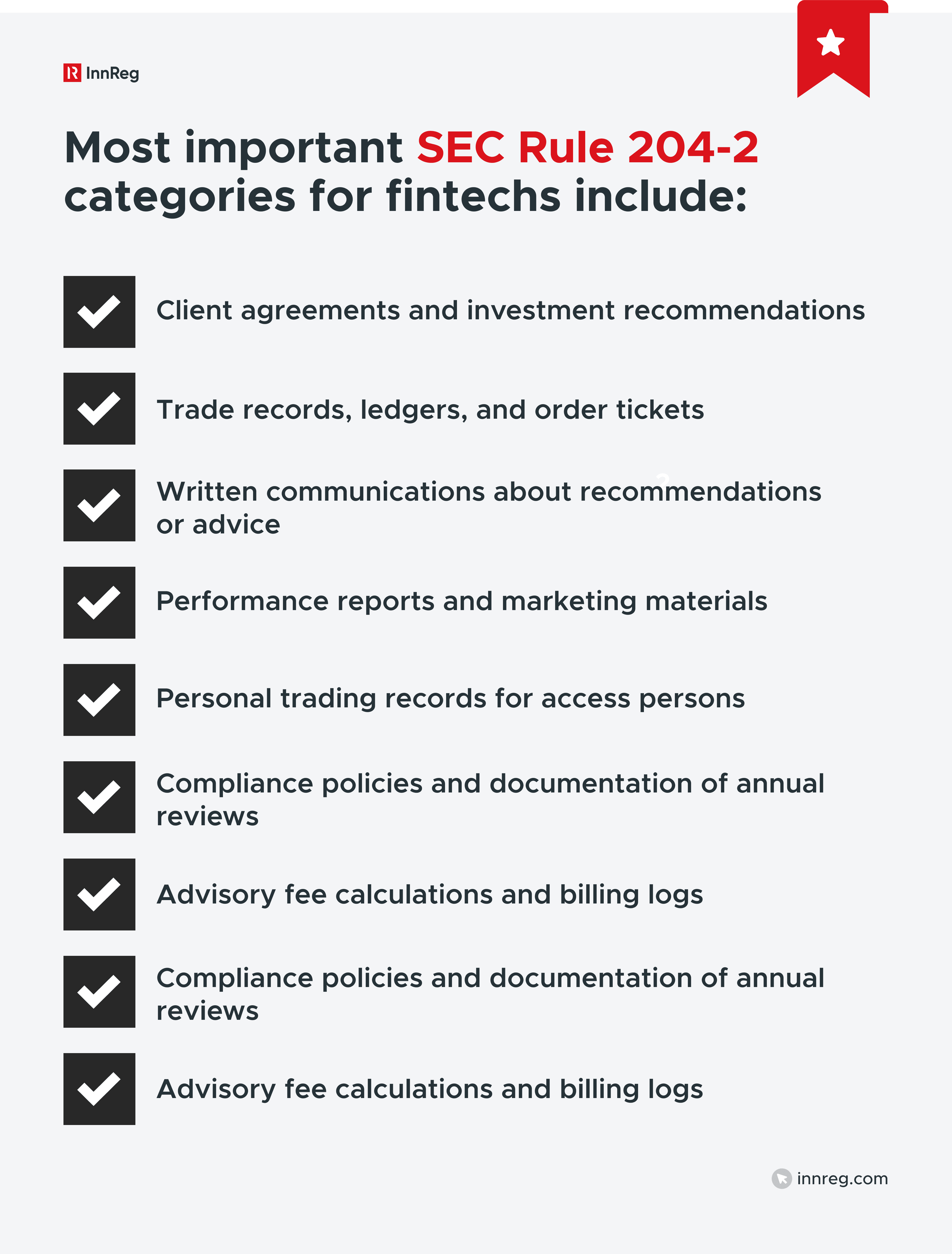 SEC Rule 204-2 Categories