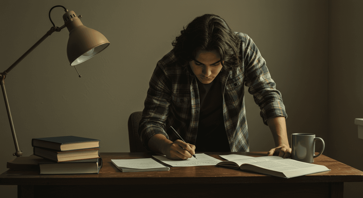 student writing personal statement