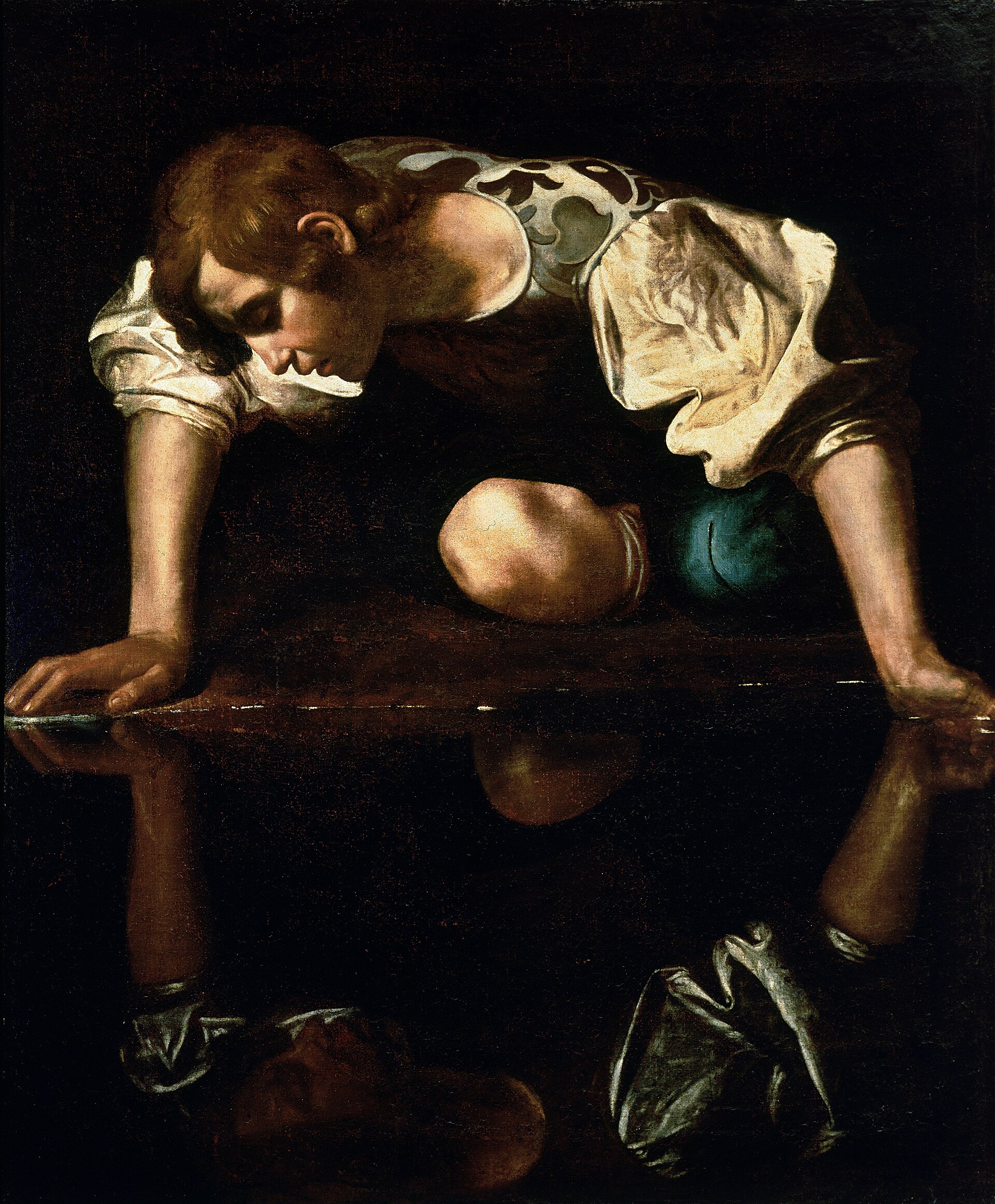 narcissus by caravaggio