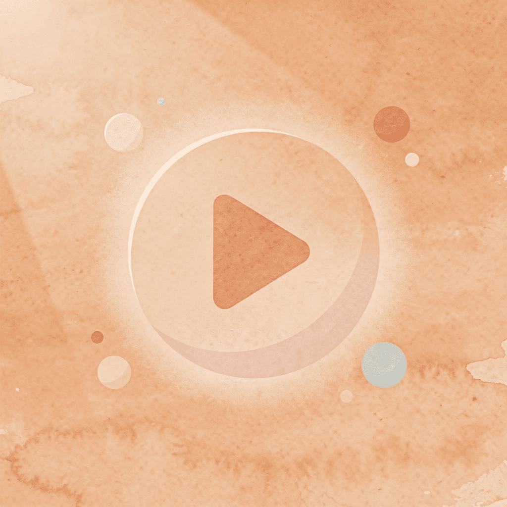 Play button icon representing an ecommerce product video
