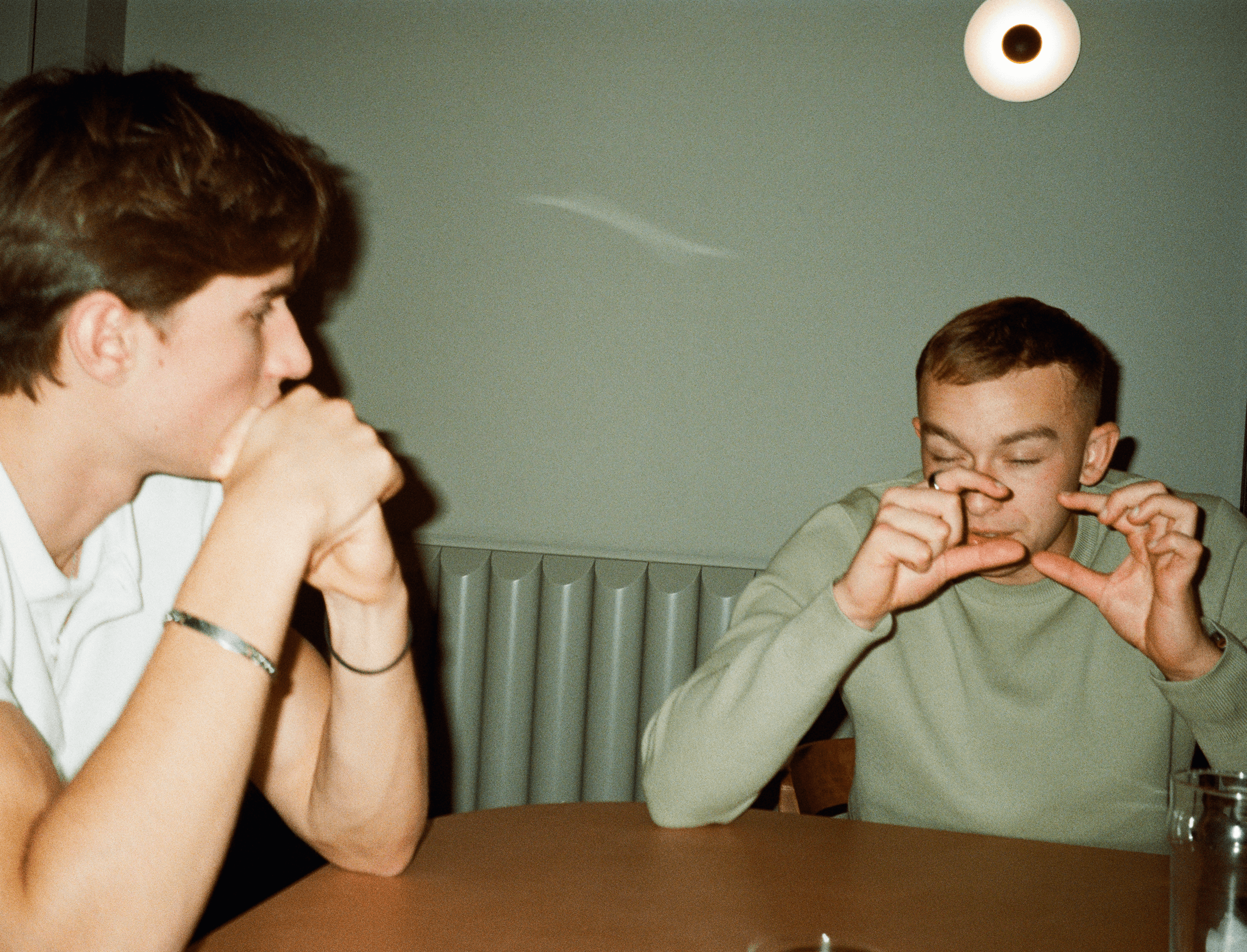 Leo and Jack in a Restaurant Meeting