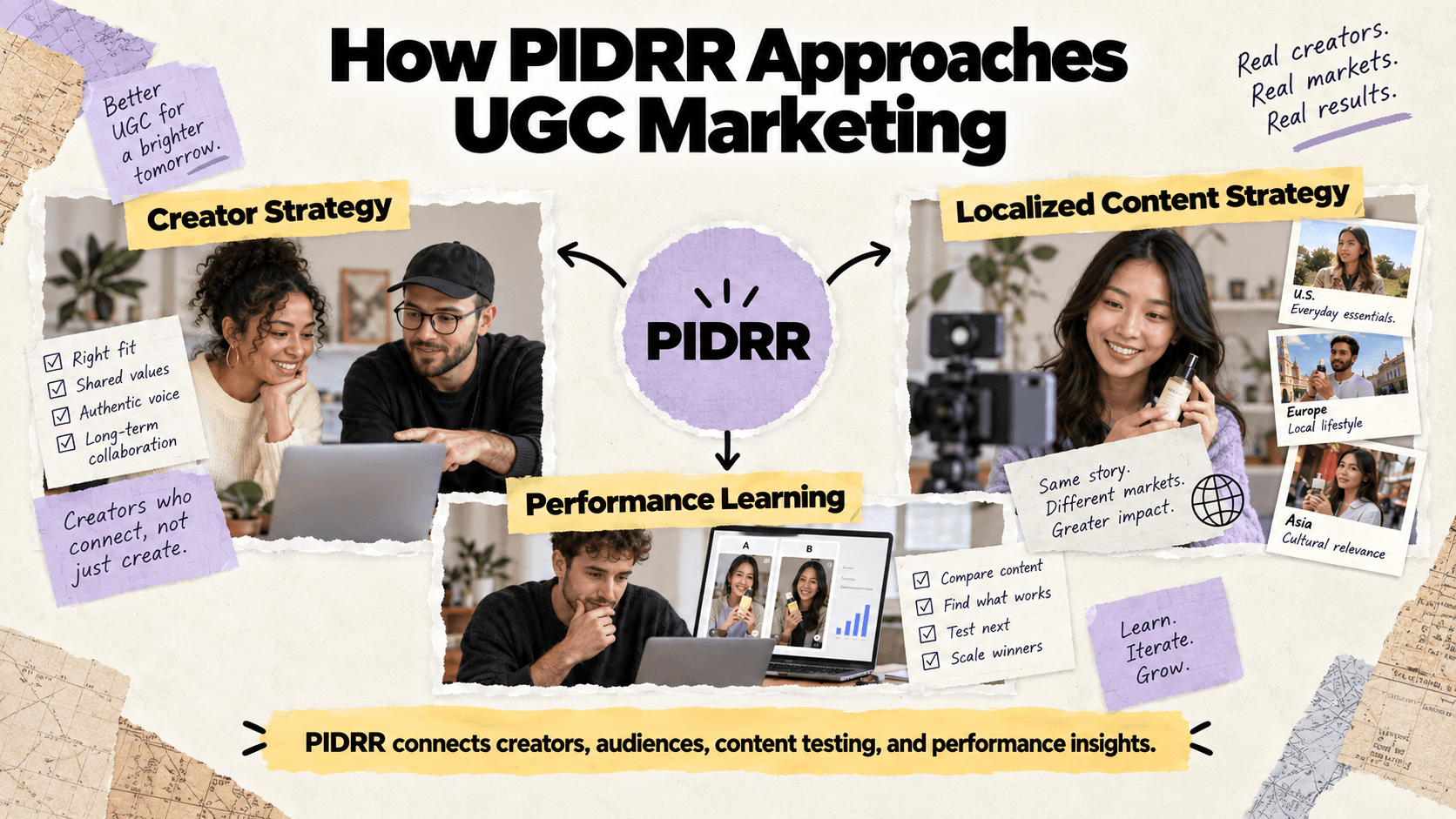 PIDRR's UGC approach combines creator strategy, localized content, and performance analysis to improve future campaigns.