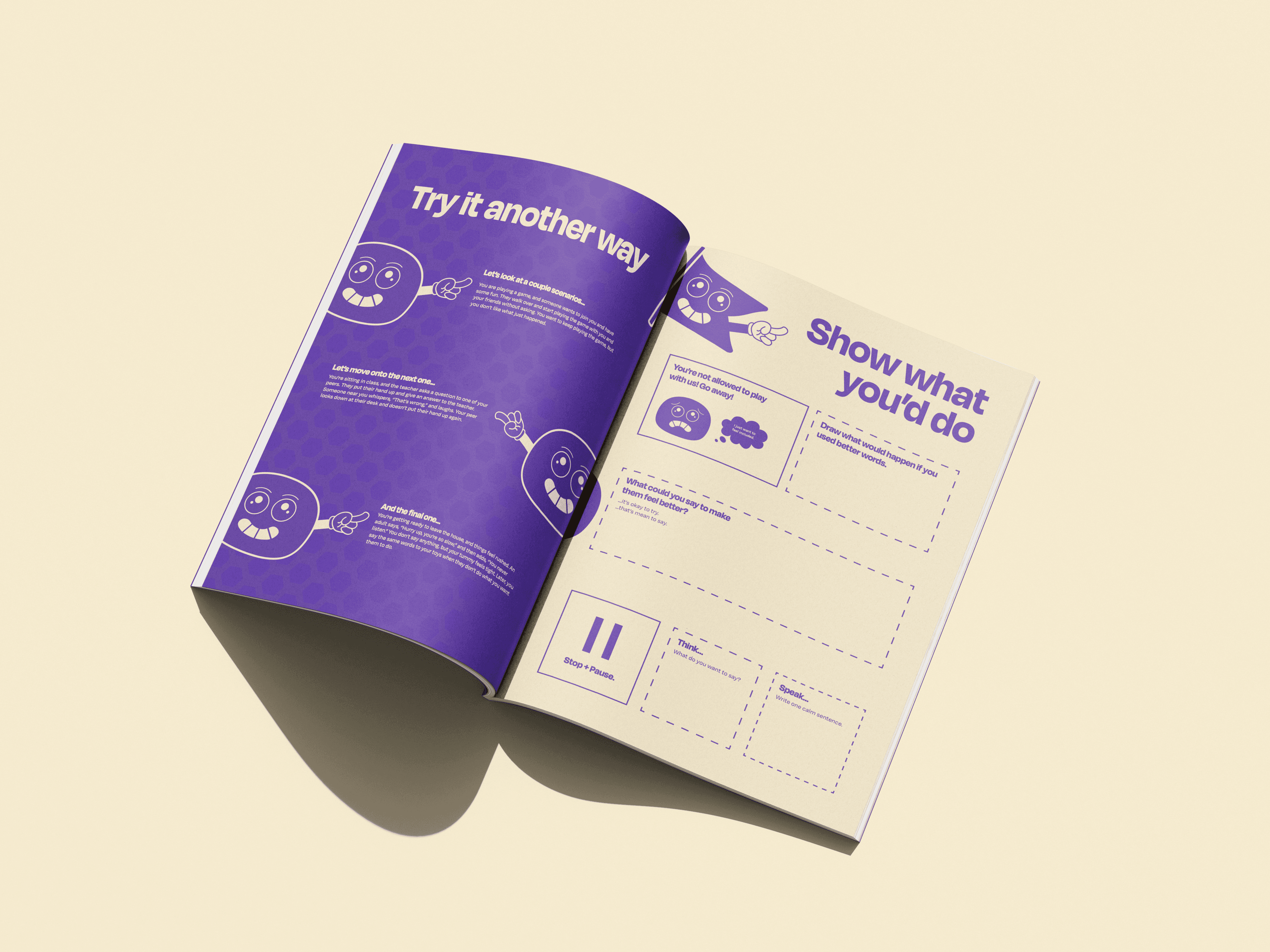 An activity zine given to children to complete gamifying learning.