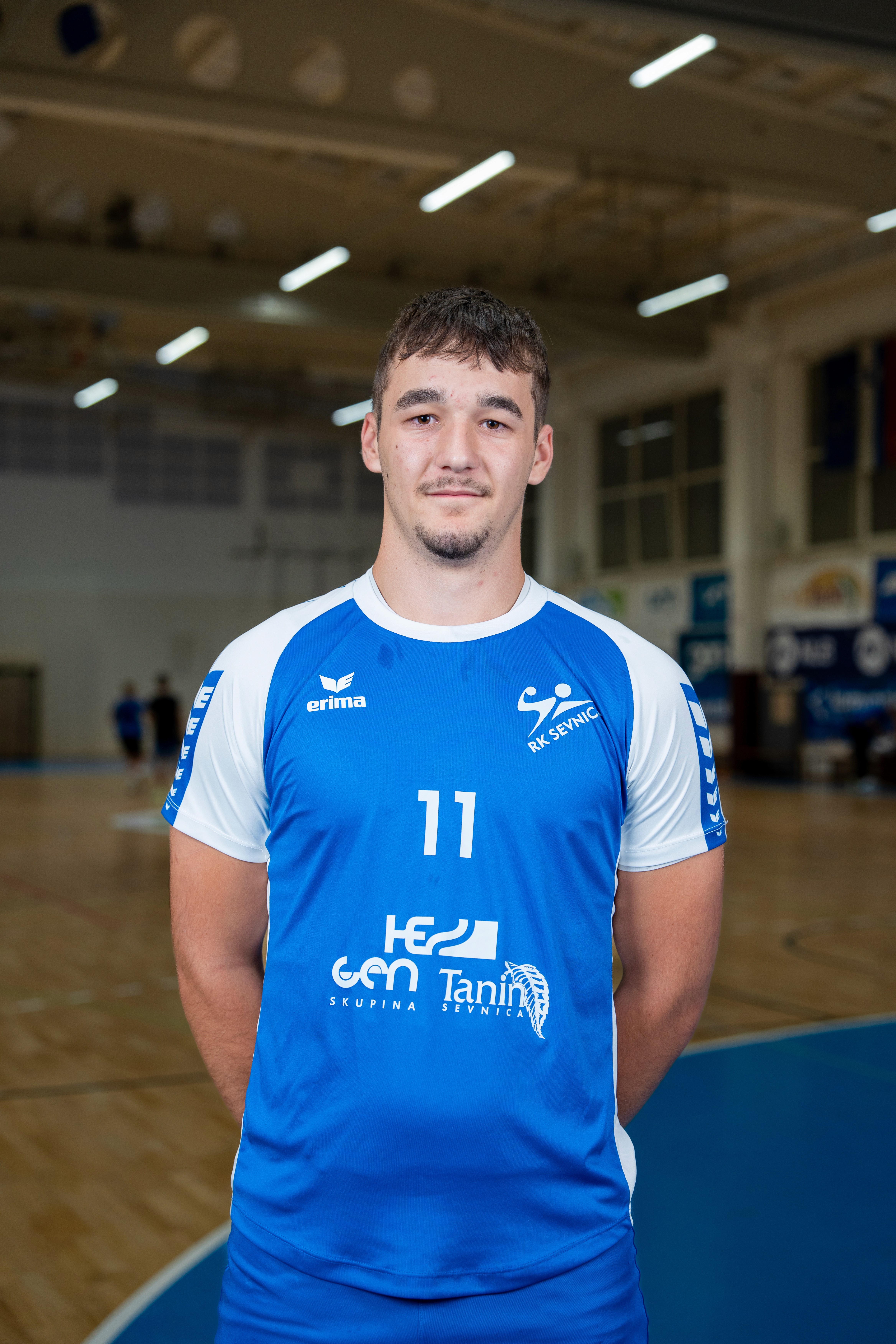 Handball player posing for the camera shot