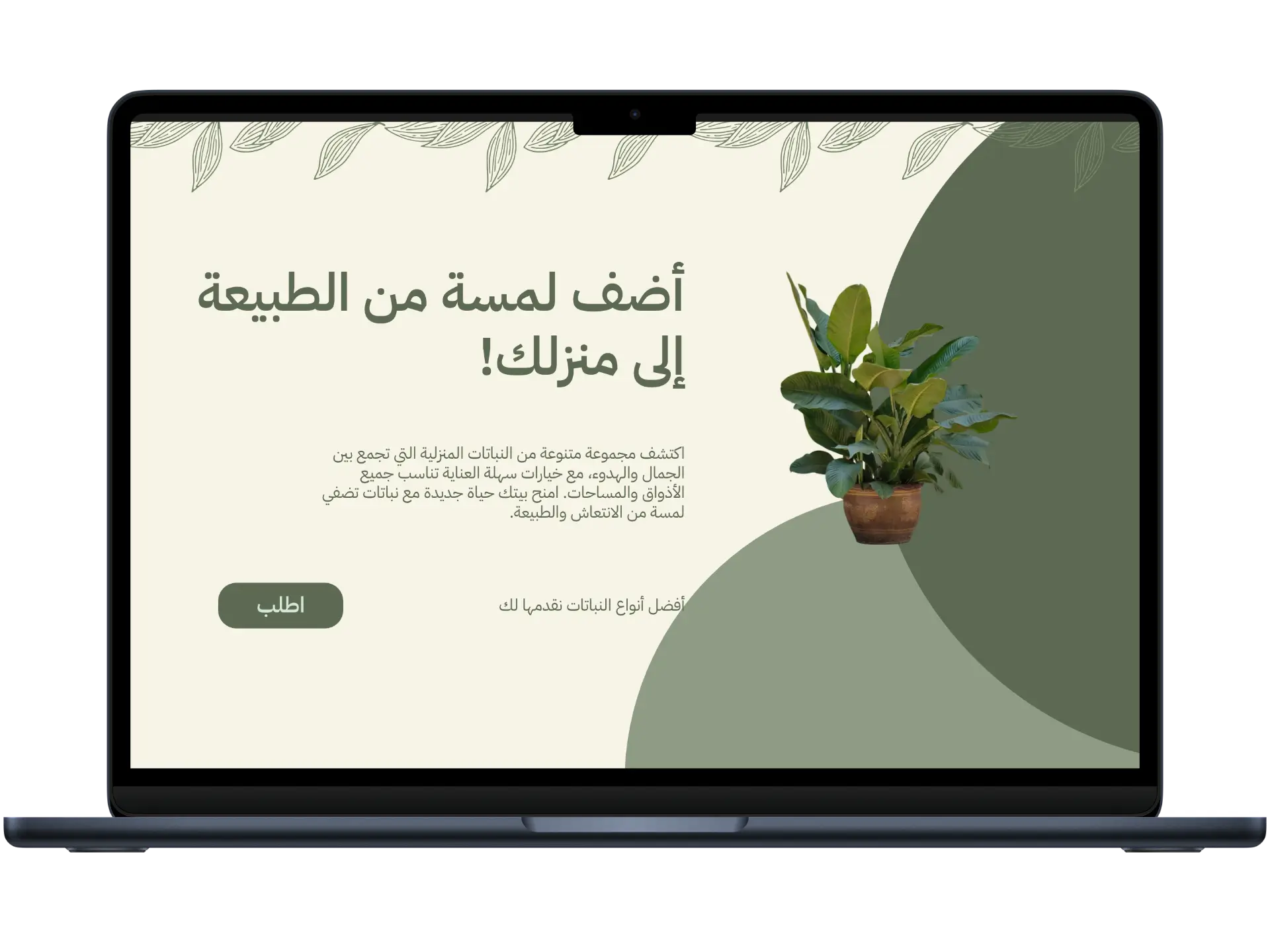 تصميم موقع نباتات