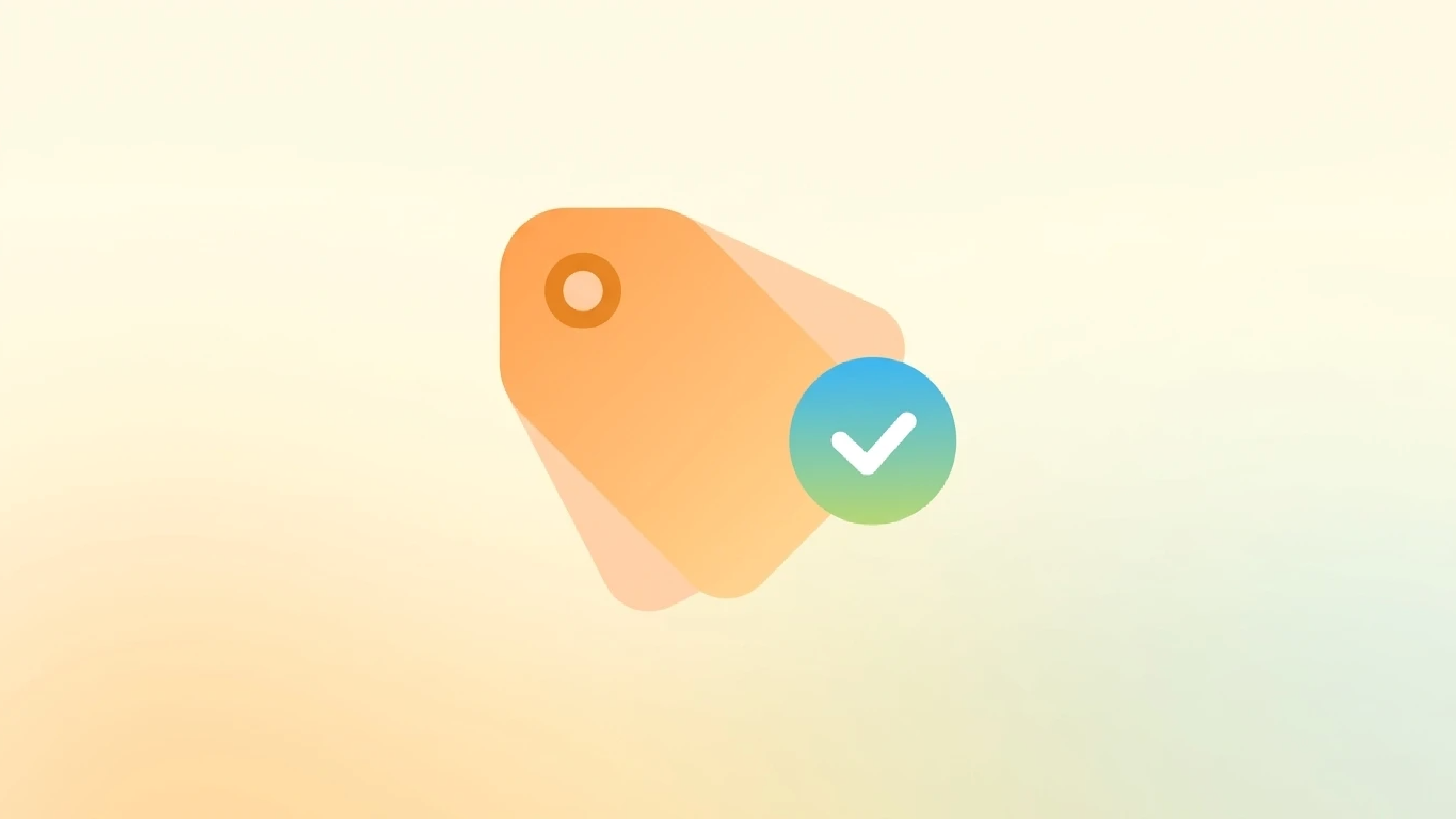 프리랜서 적정 단가 책정 완료를 상징하는 체크마크가 표시된 가격 태그 일러스트, 시급 기반 단가 공식과 패키지 가격 설계 방법 안내.