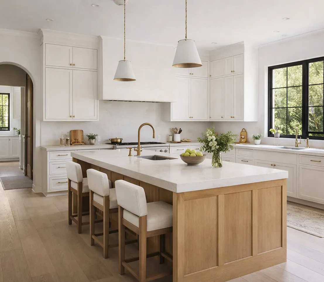 Completed custom kitchen representative of builder partner work