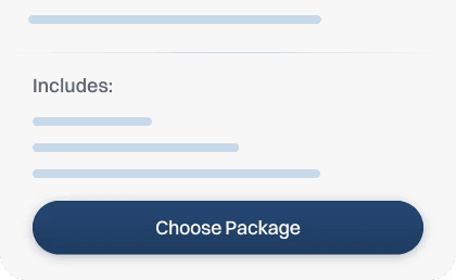 Phone mockup showing StudentEase essential support package features.
