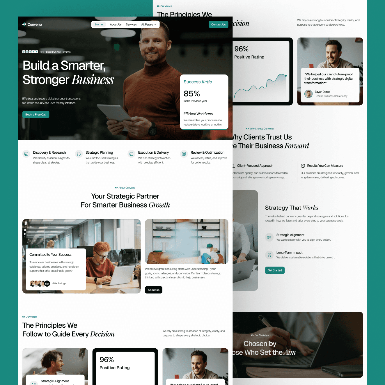 Framer business consulting template