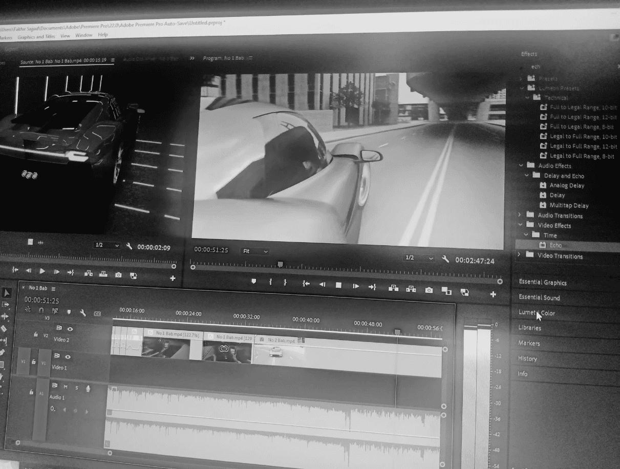 Editing video belharra supercar boutin automobile