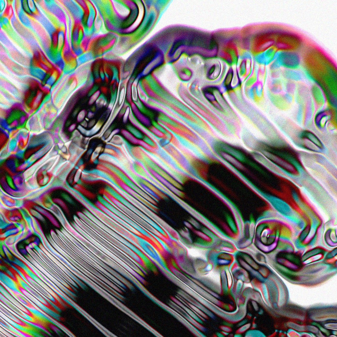 Abstract animation exploring the interplay of color and texture, with glass and mercury influences in dynamic motion.