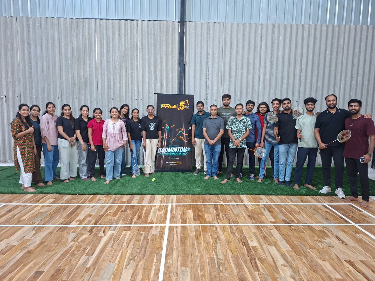 P99soft team at a company event - life at P99soft