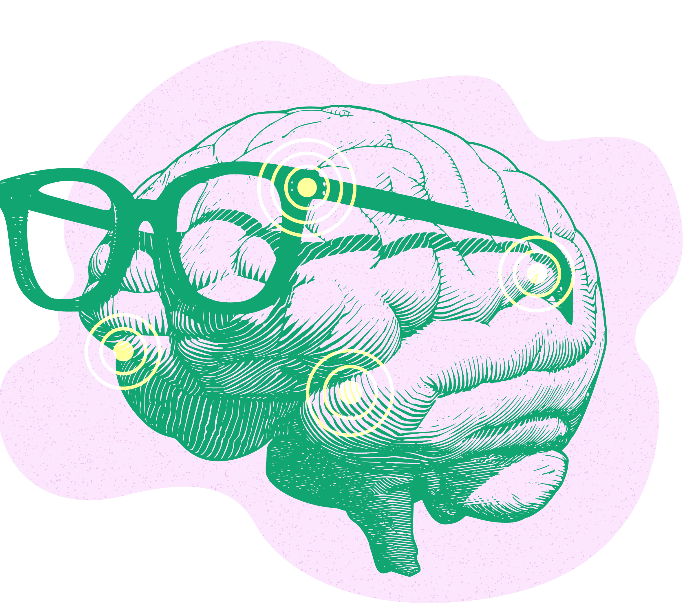 Visual of Brain with Glasses