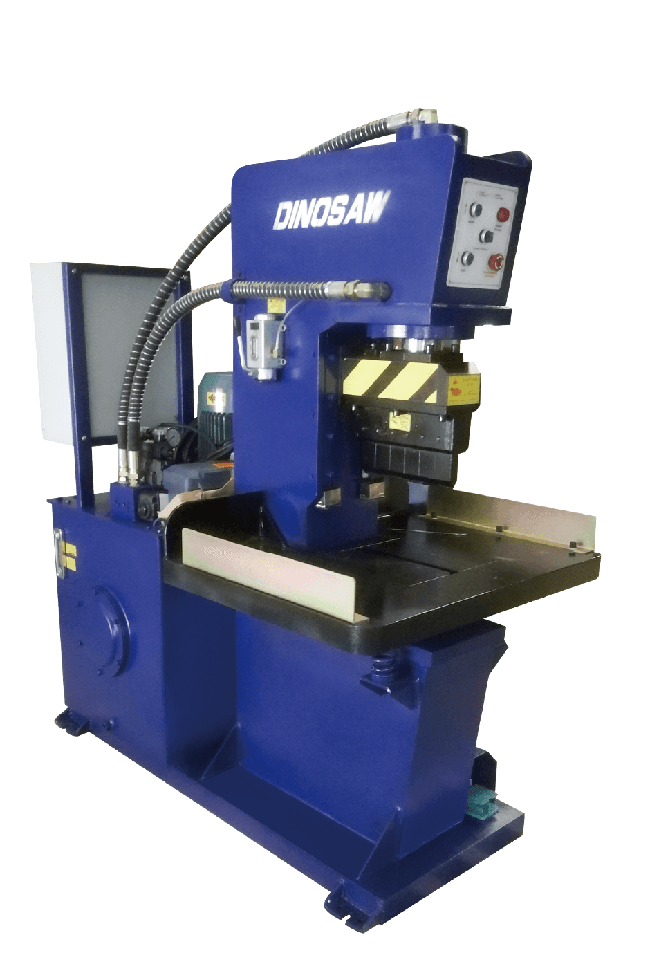 Dinosaw stone splitting machine designed to convert stone waste into small bricks for paving squares and creating wall mosaics, featuring a durable hydraulic structure for efficient processing.