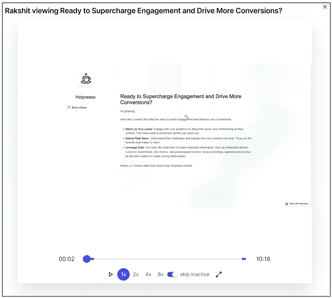 Image 31 - &nbsp; Screengrab of Prospects' Interactions