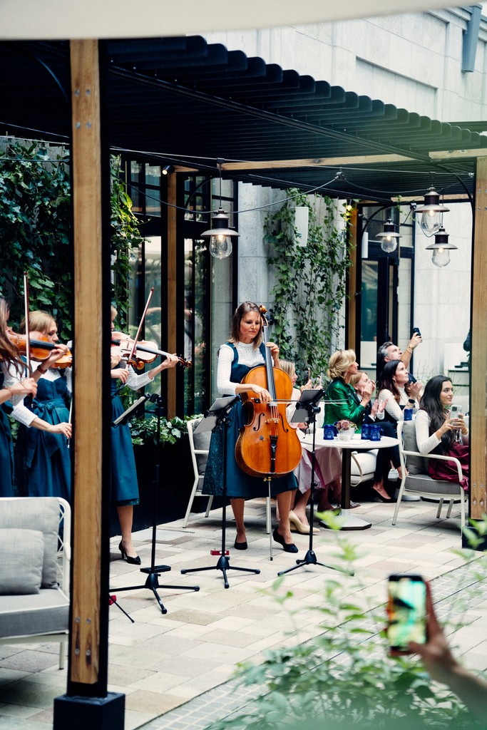Live music performance on stage at an indoor event