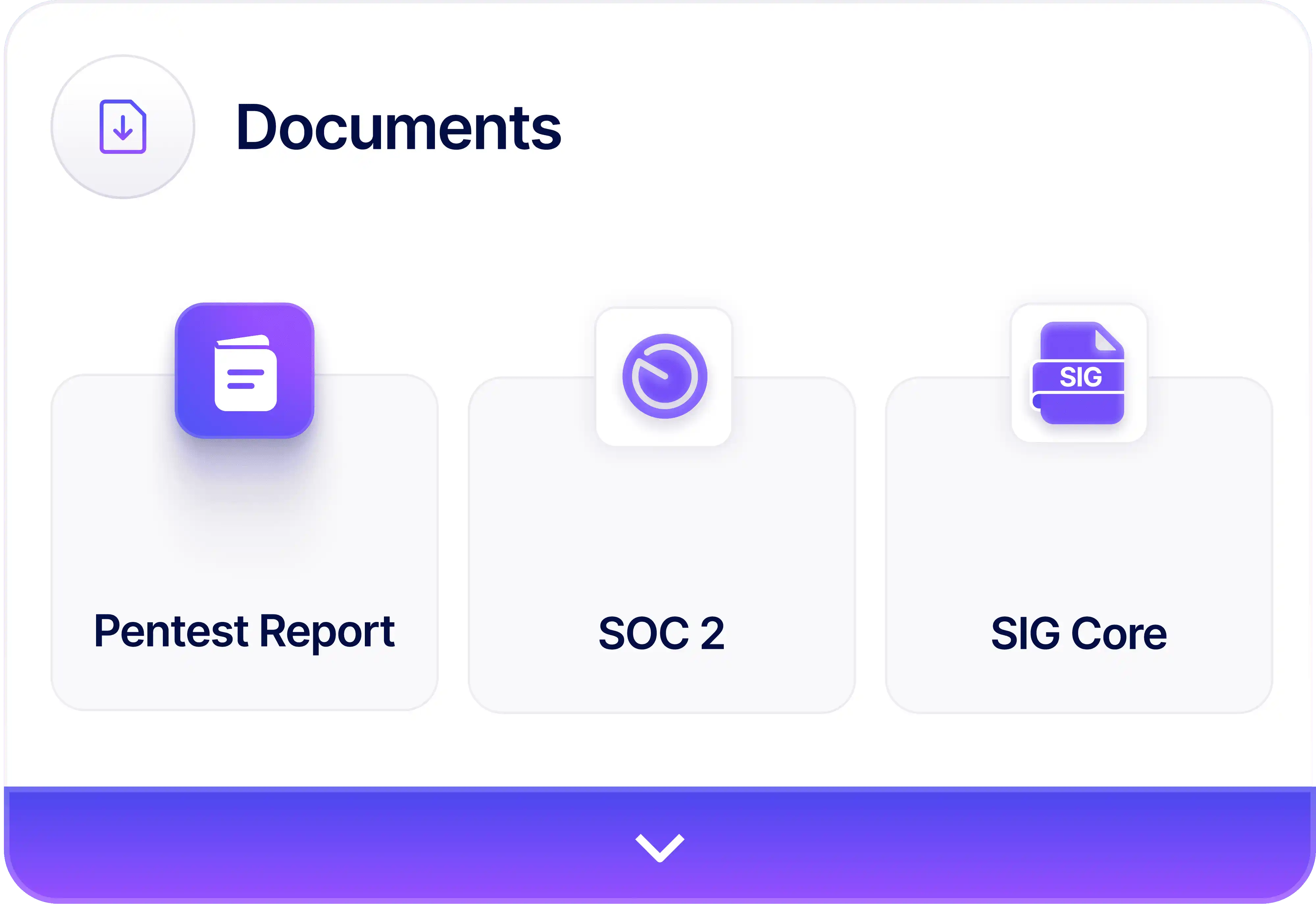RiskProfiler centralizing pentest reports, SOC 2 and SIG Core documents