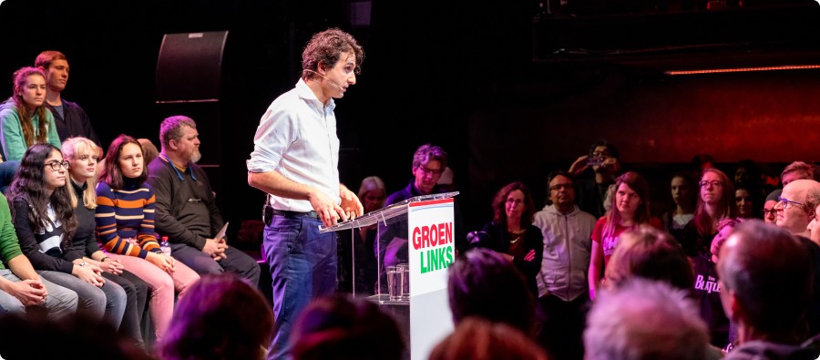 Congres spreker Jesse Klaver Groenlinks Grolsch Zaal