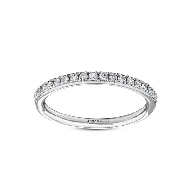 Assos 0.40 Karat Pırlanta Yarım Tur 14 Ayar Altın Yüzük