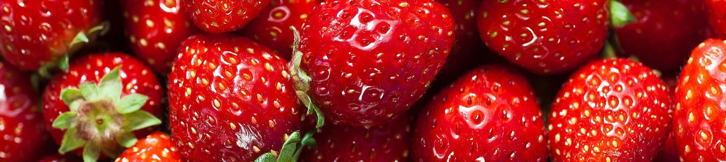 Strawberries featured in the banner on Ray's Food Place Garberville's official ordering page.