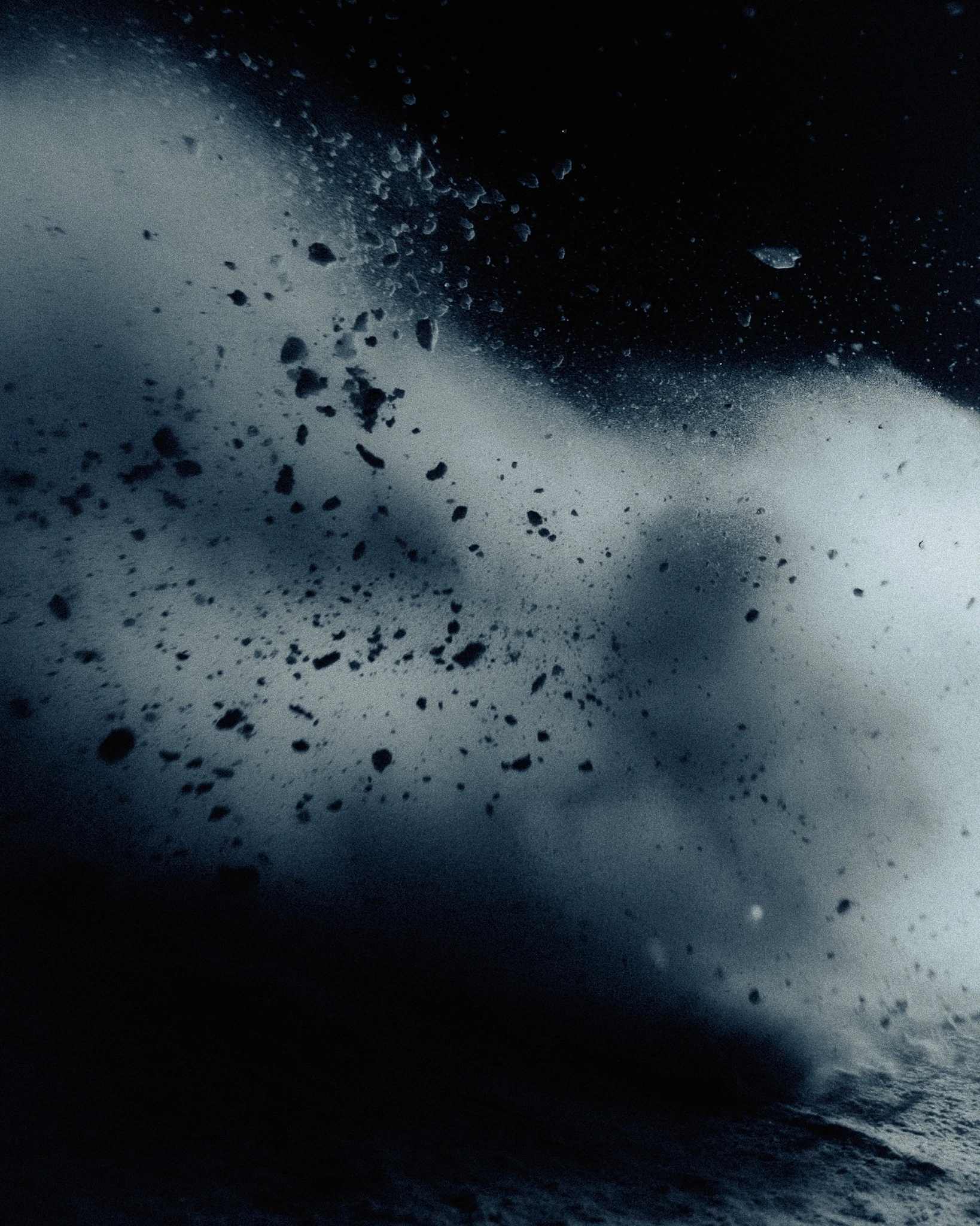 a shot with dynamic snow.