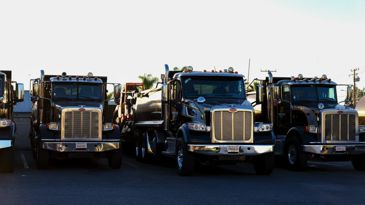 Truck fleet at yard