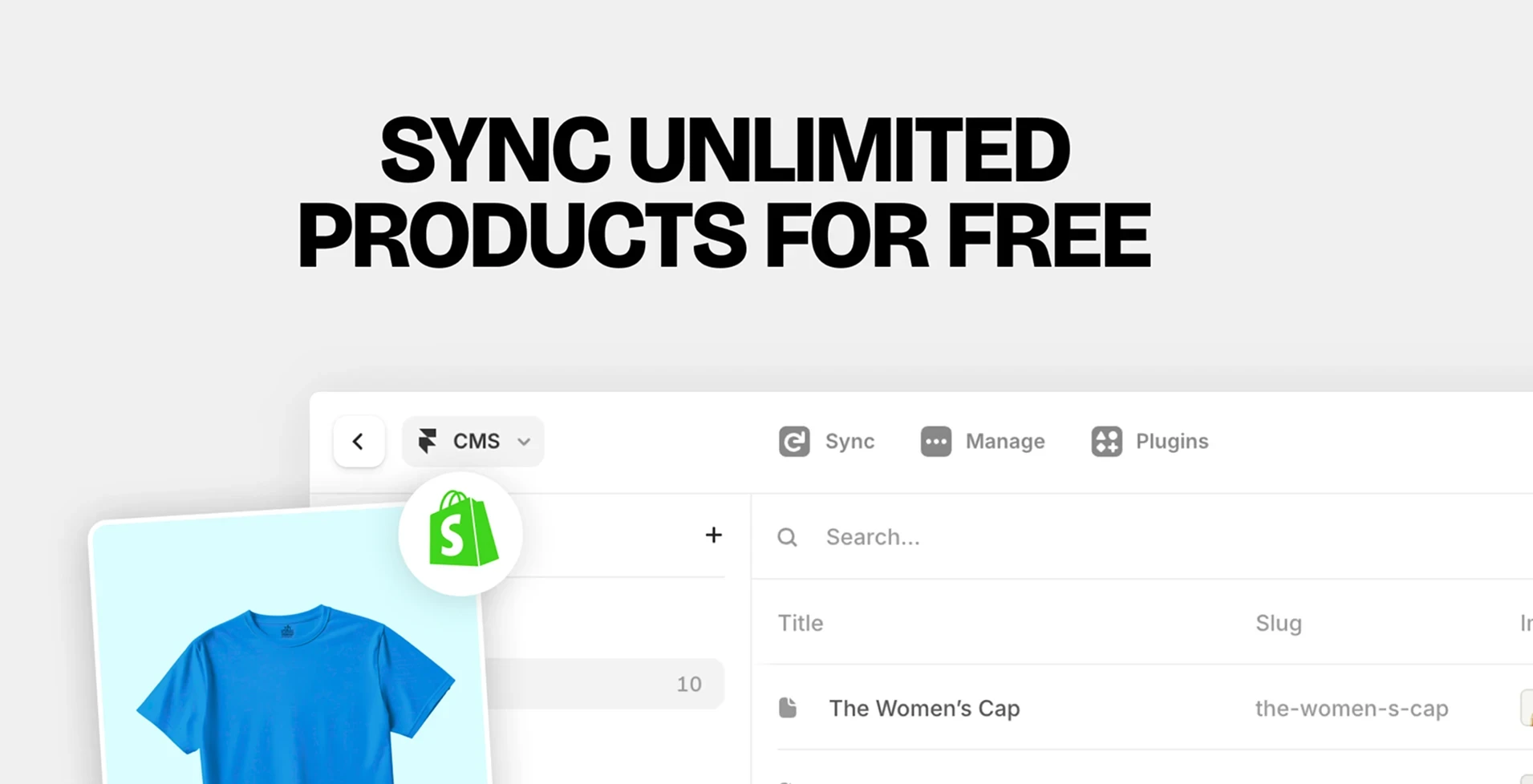 Synchronisation de shopify avec Frameship
