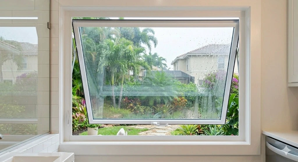 Impact awning window installation in a Fort Lauderdale home — Planet Construction FL