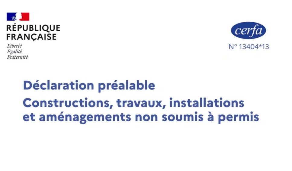 Déclaration préalable travaux Cerfa 13404 dossier permis construire architecte Auvergne-Rhône-Alpes