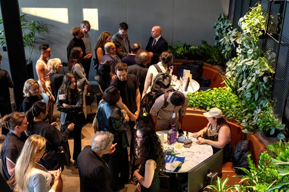 Guests gathered at the reception.