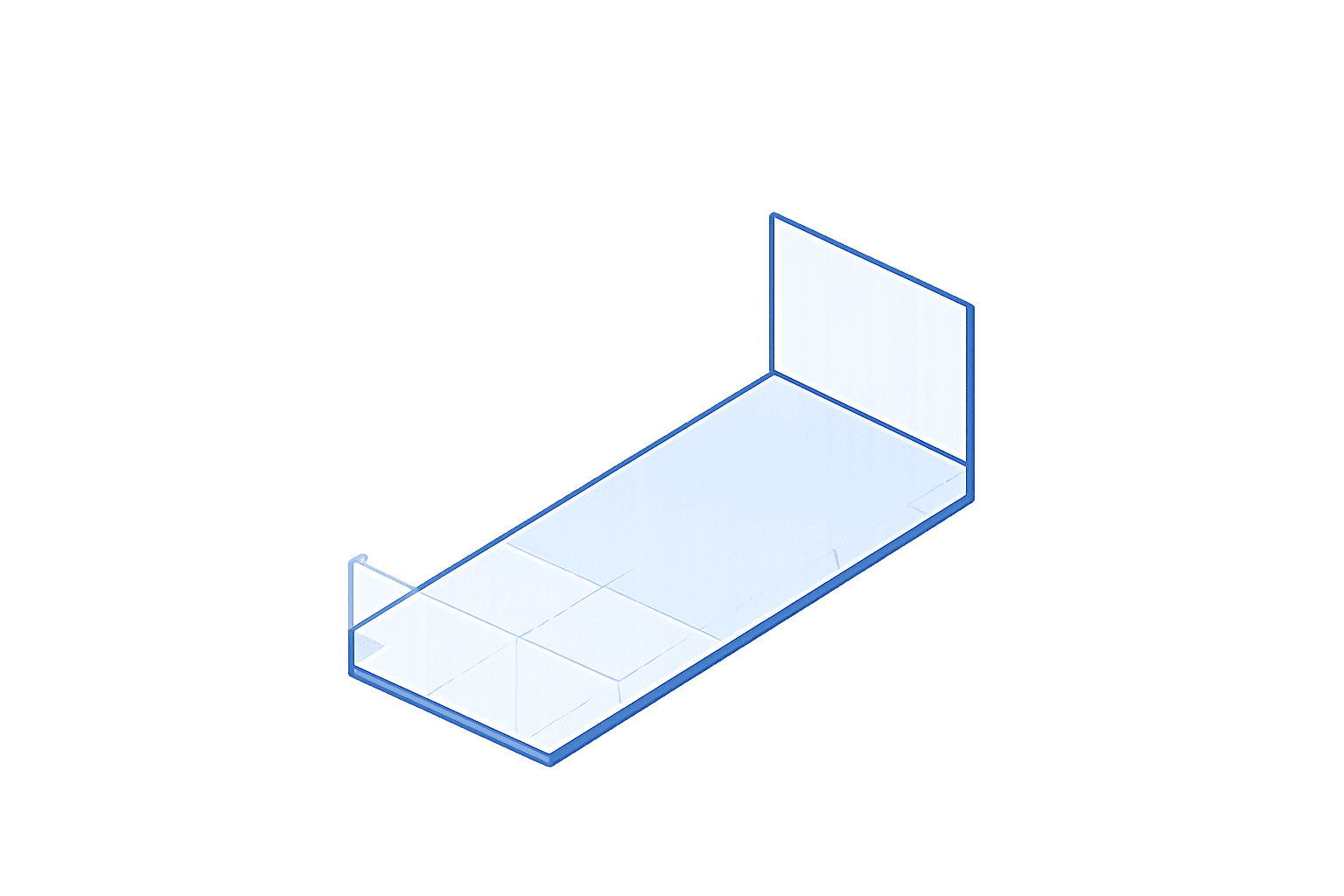 10x20 trade show booth footprint diagram showing a wider inline or corner exhibit layout