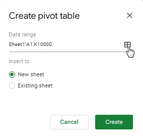 Select Data Range: Choose the range of your data.