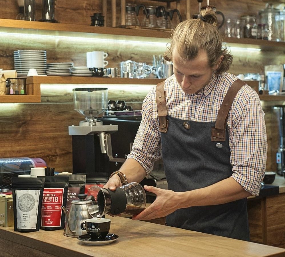 Chucky's Coffee House cofee making 