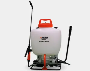 handheld sprayer with a long nozzle, hose, and adjustable strap