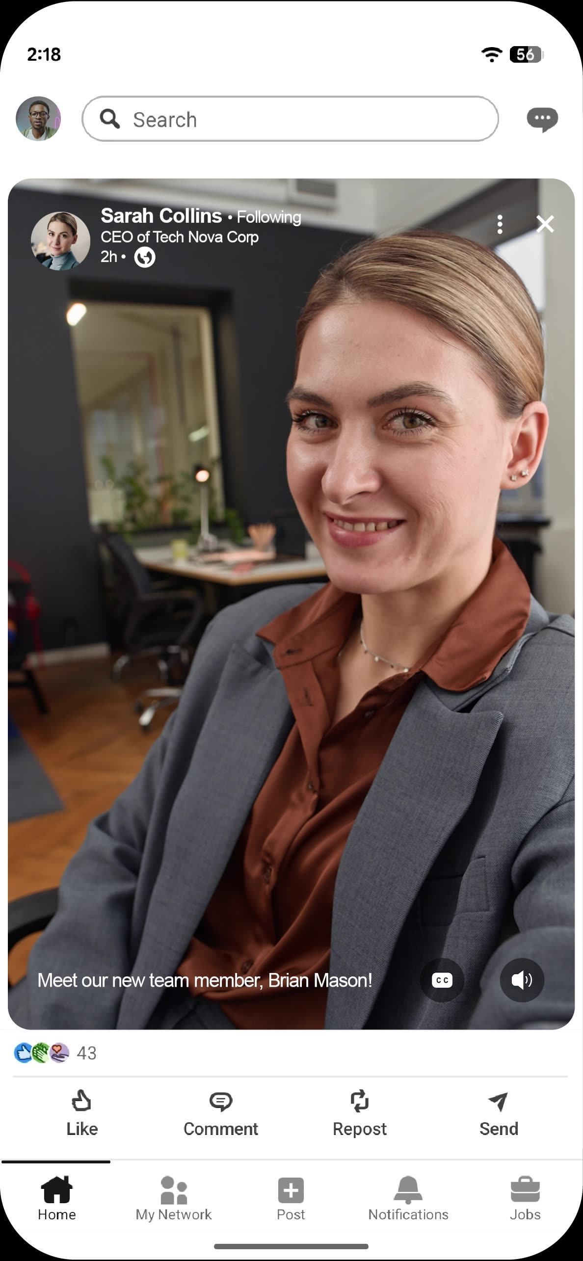 woman-recording video-on-iphone-in office