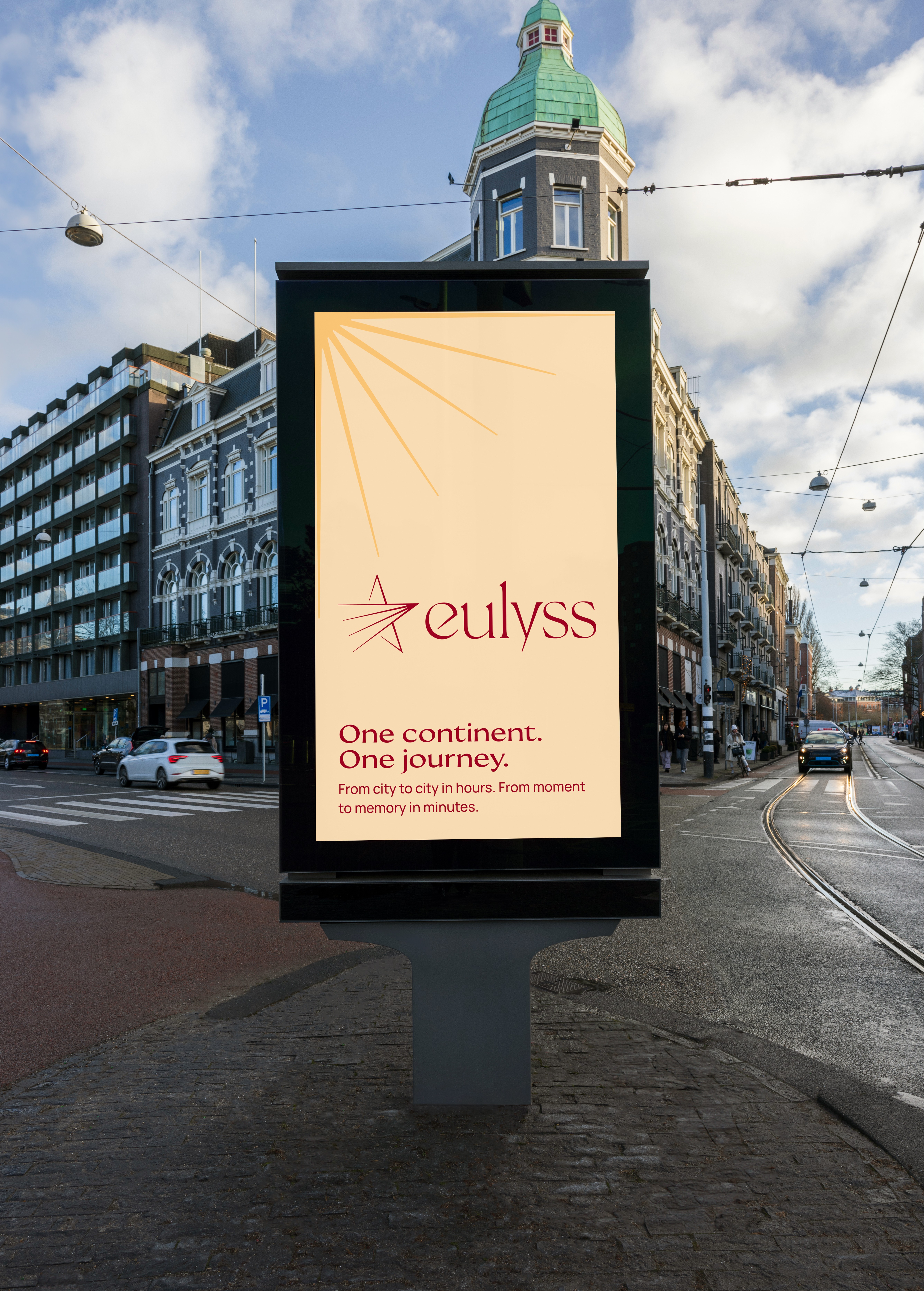 Branded out of home sign for high speed train brand Eulyss