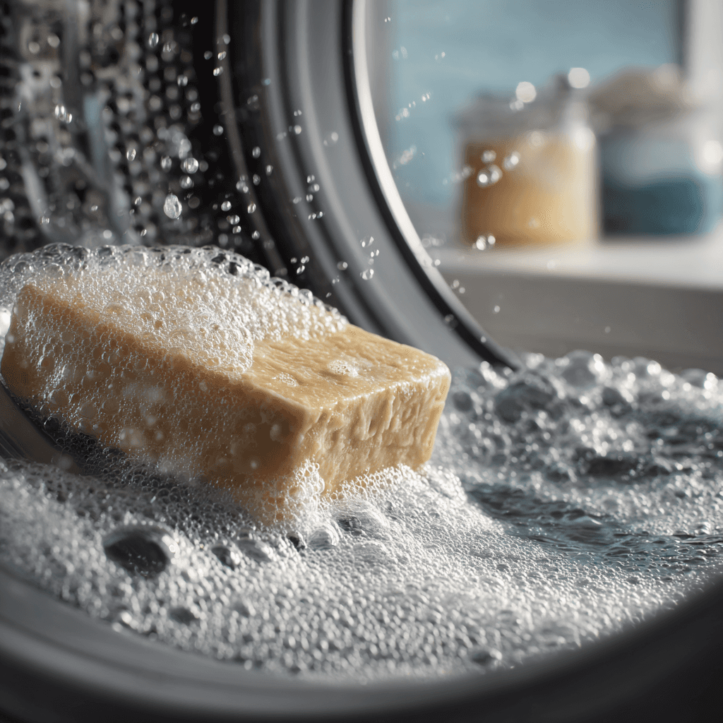 Woman cleaning a black metal shelf with a vacuum cleaner in a modern room.
