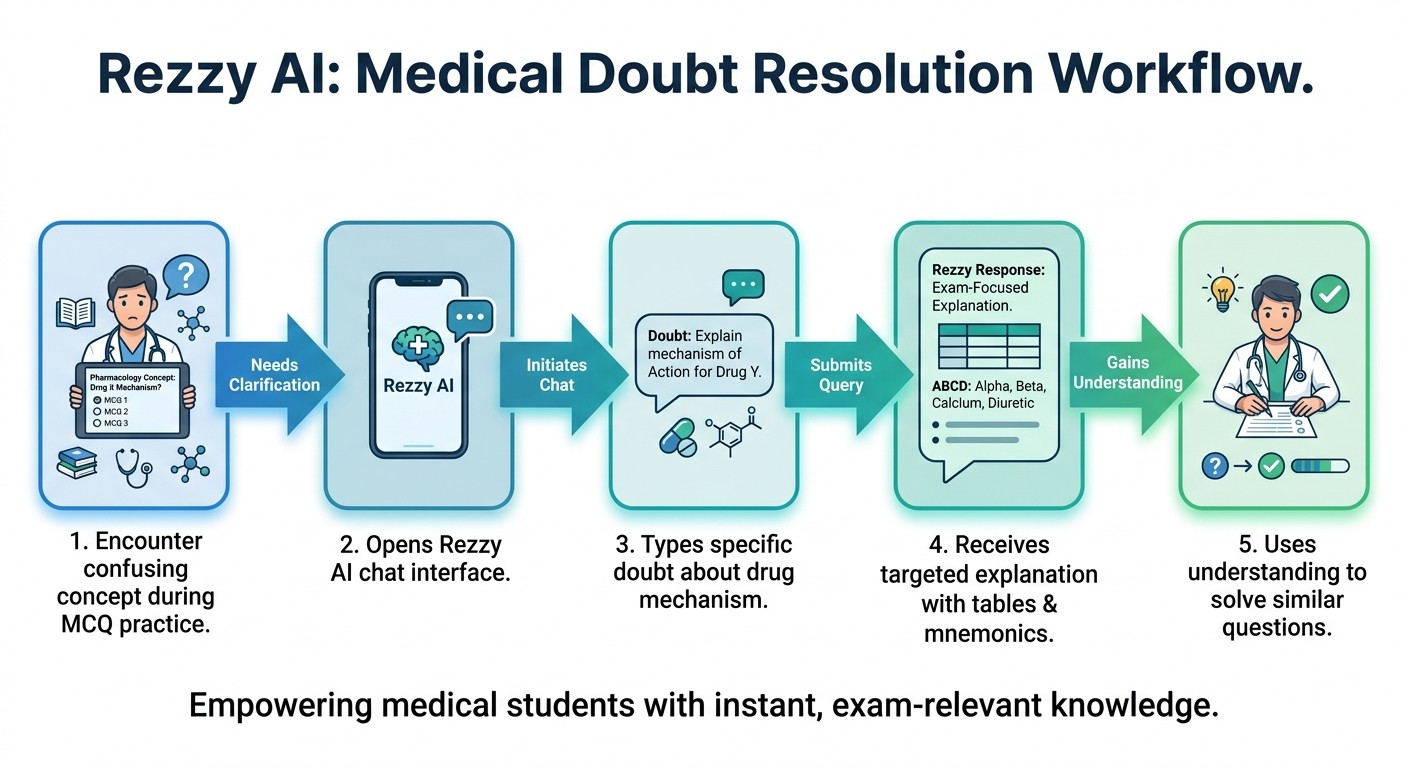 Rezzy AI Tutoring Workflow for Medical Students